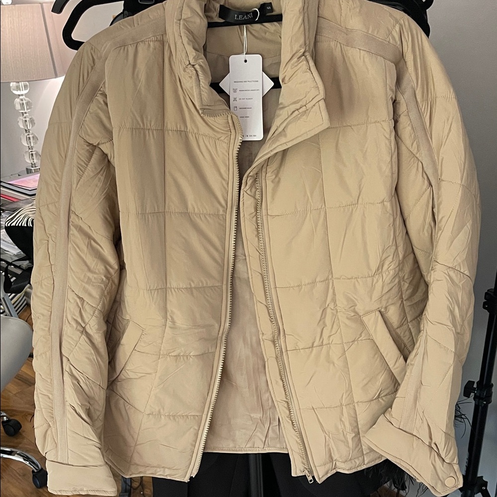 LEAM Women's Tan Puffer Jacket